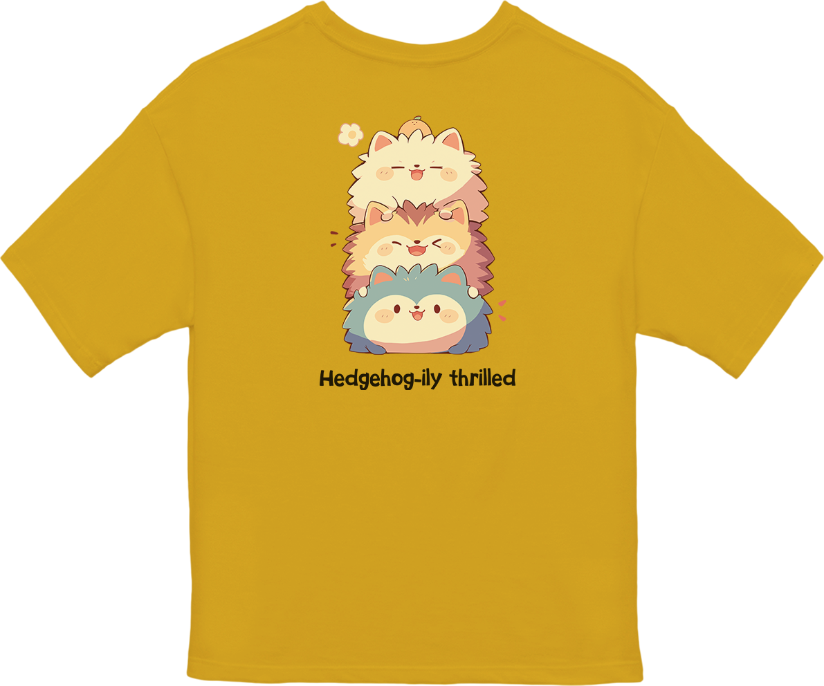 100%纯棉超大T恤 | Kawaii-Hedgehog-002