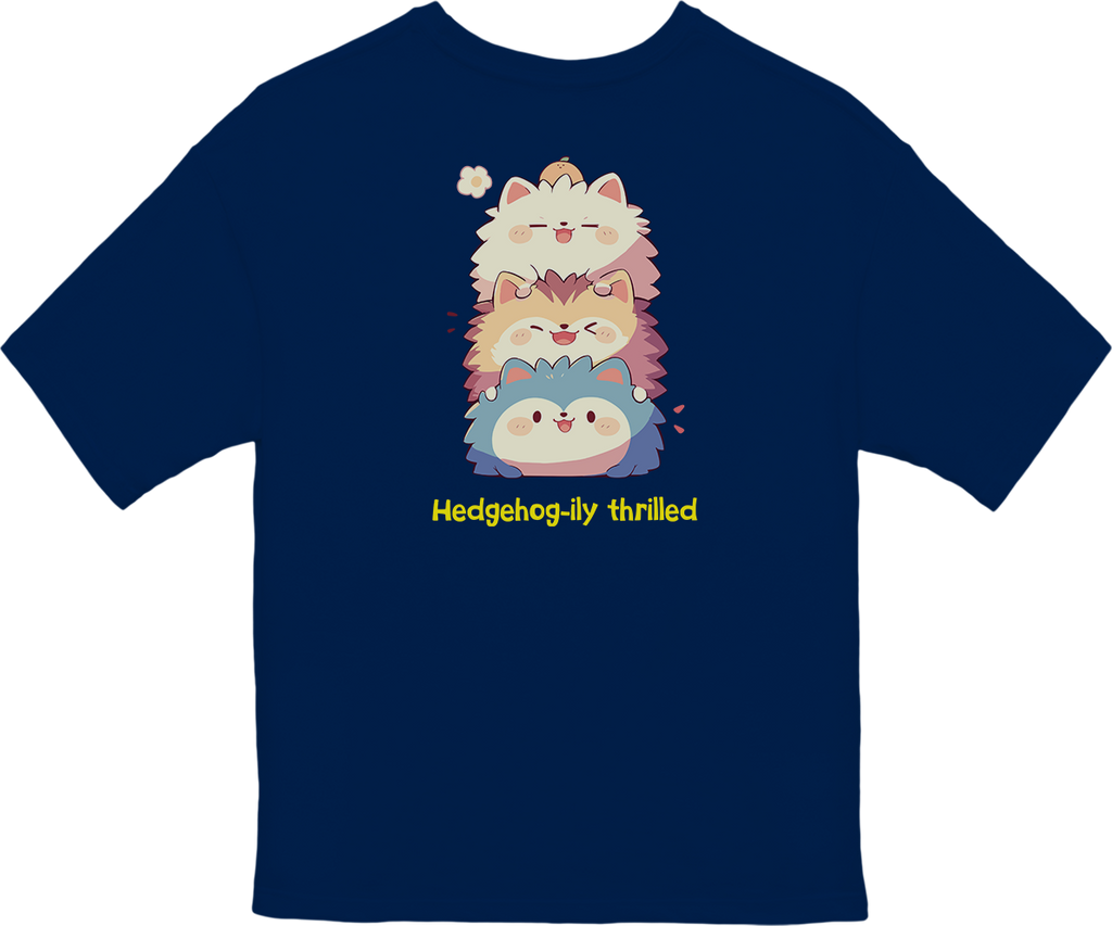 100%纯棉超大T恤 | Kawaii-Hedgehog-002