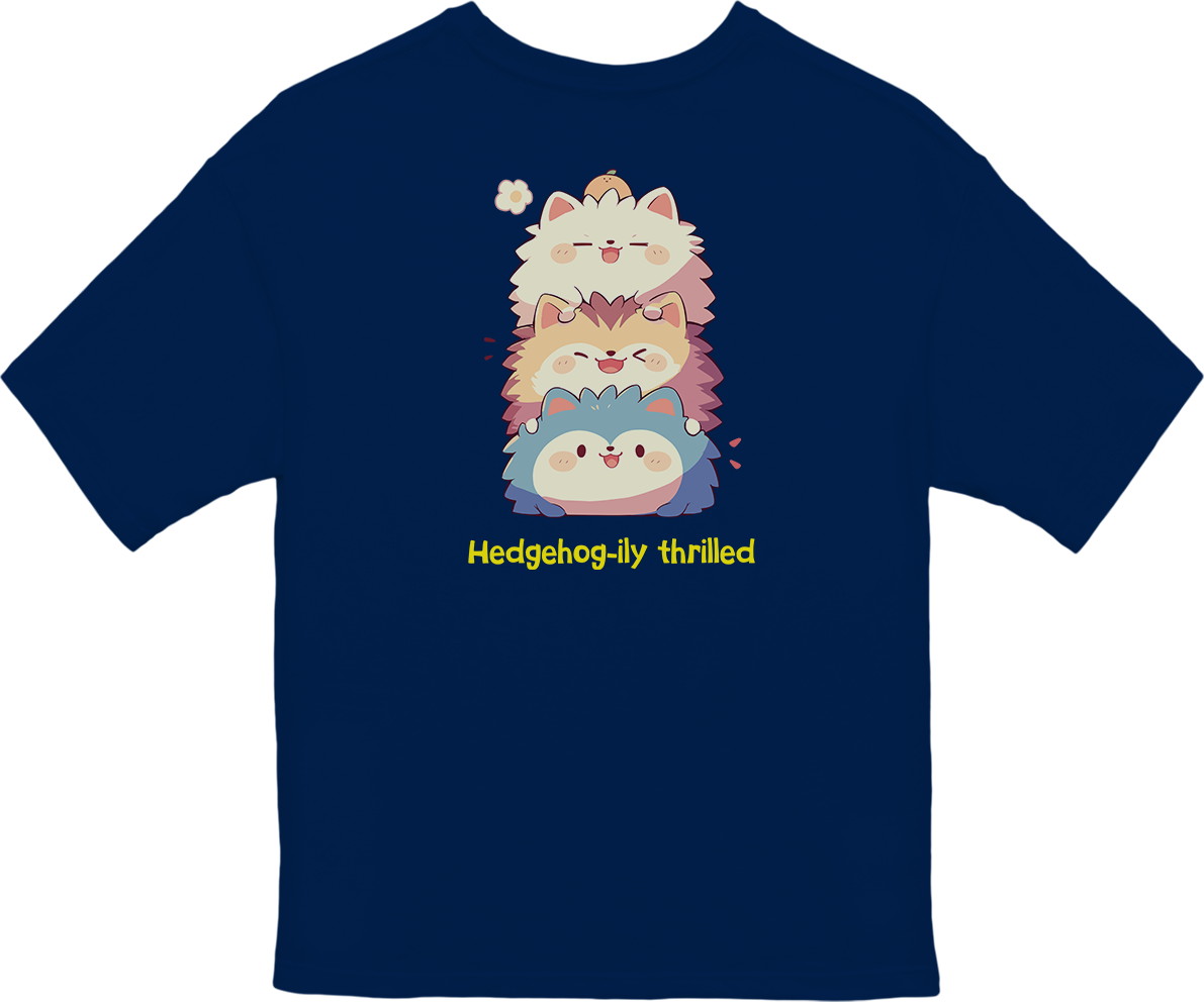 100%纯棉超大T恤 | Kawaii-Hedgehog-002