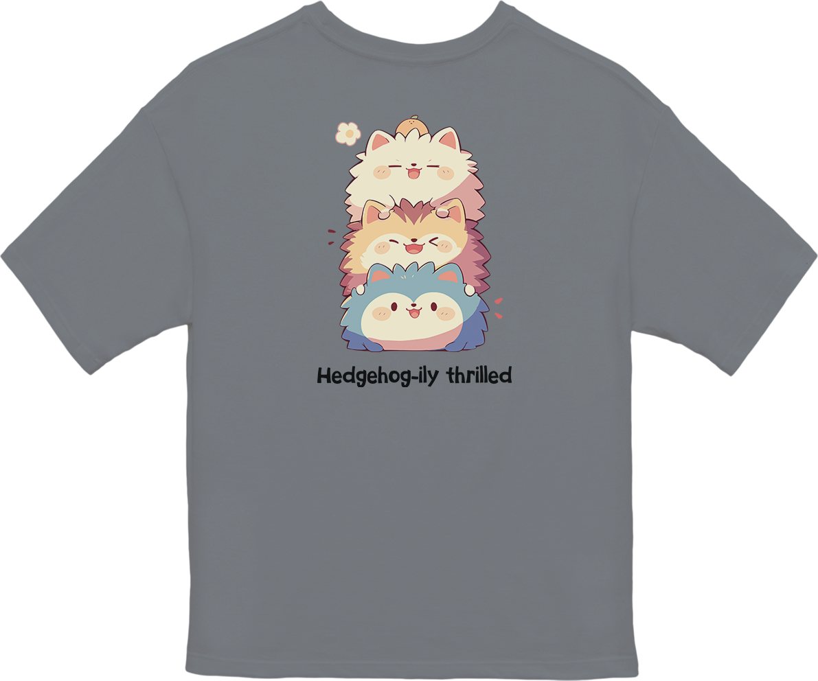 100%纯棉超大T恤 | Kawaii-Hedgehog-002
