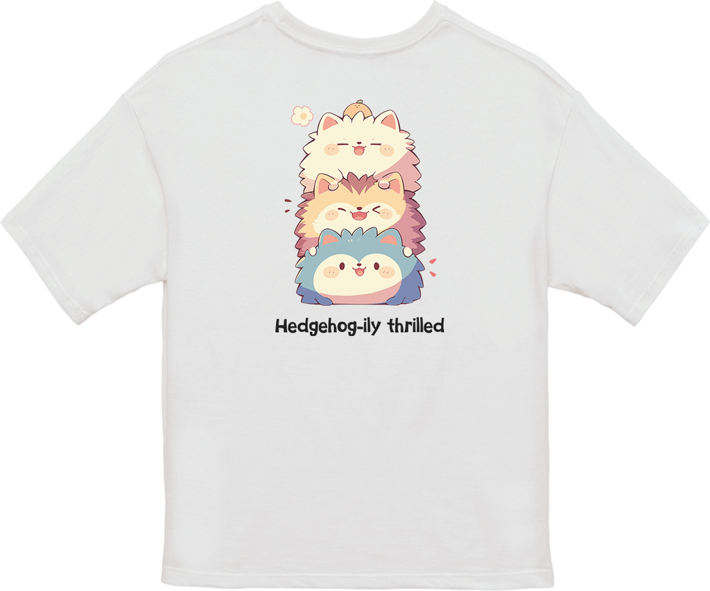 100%纯棉超大T恤 | Kawaii-Hedgehog-002