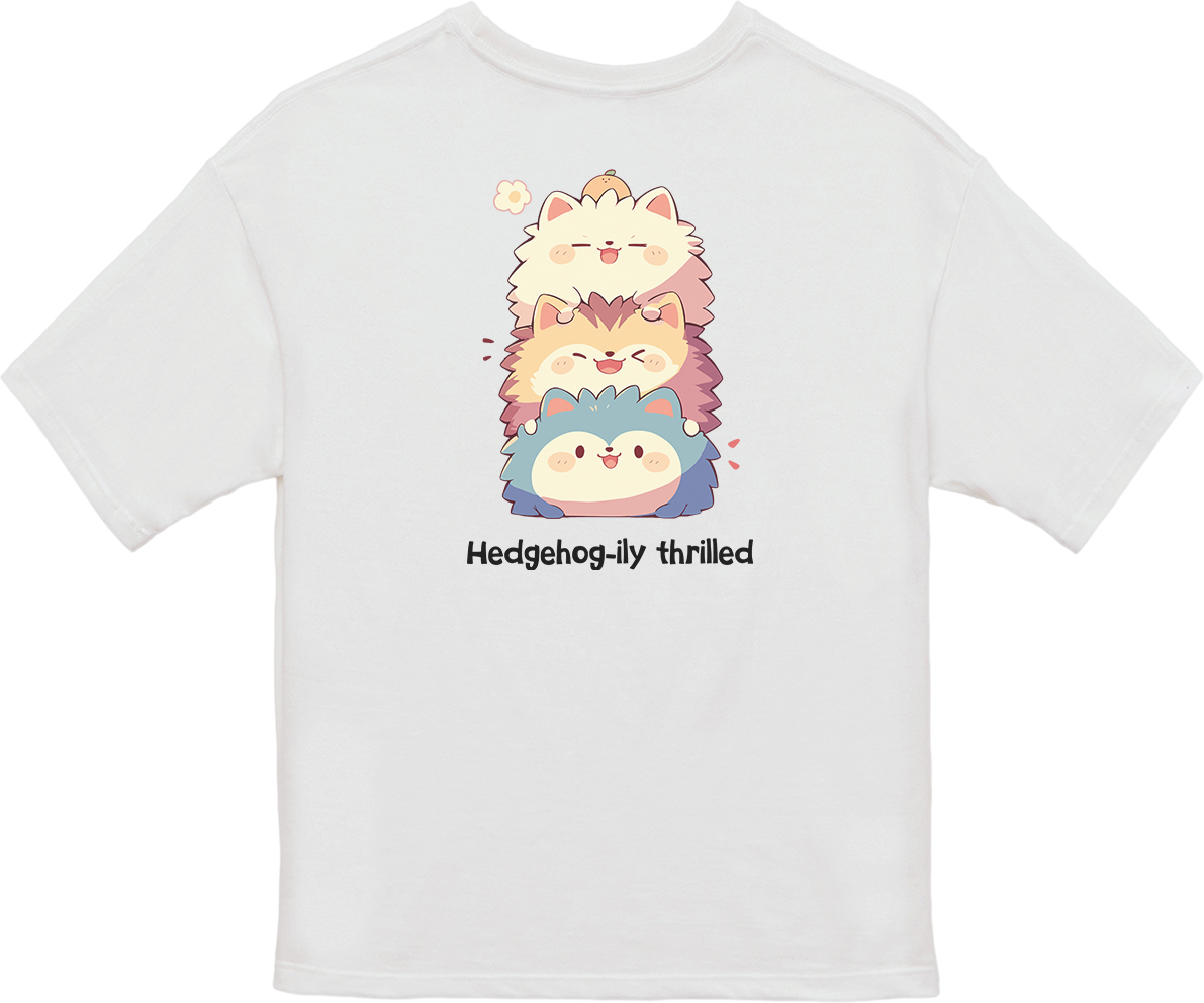 100%纯棉超大T恤 | Kawaii-Hedgehog-002