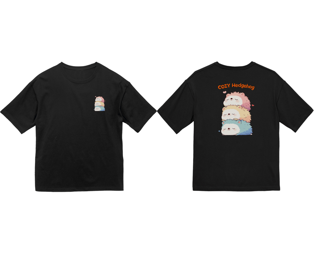 100%纯棉超大T恤 | Kawaii-Hedgehog-003
