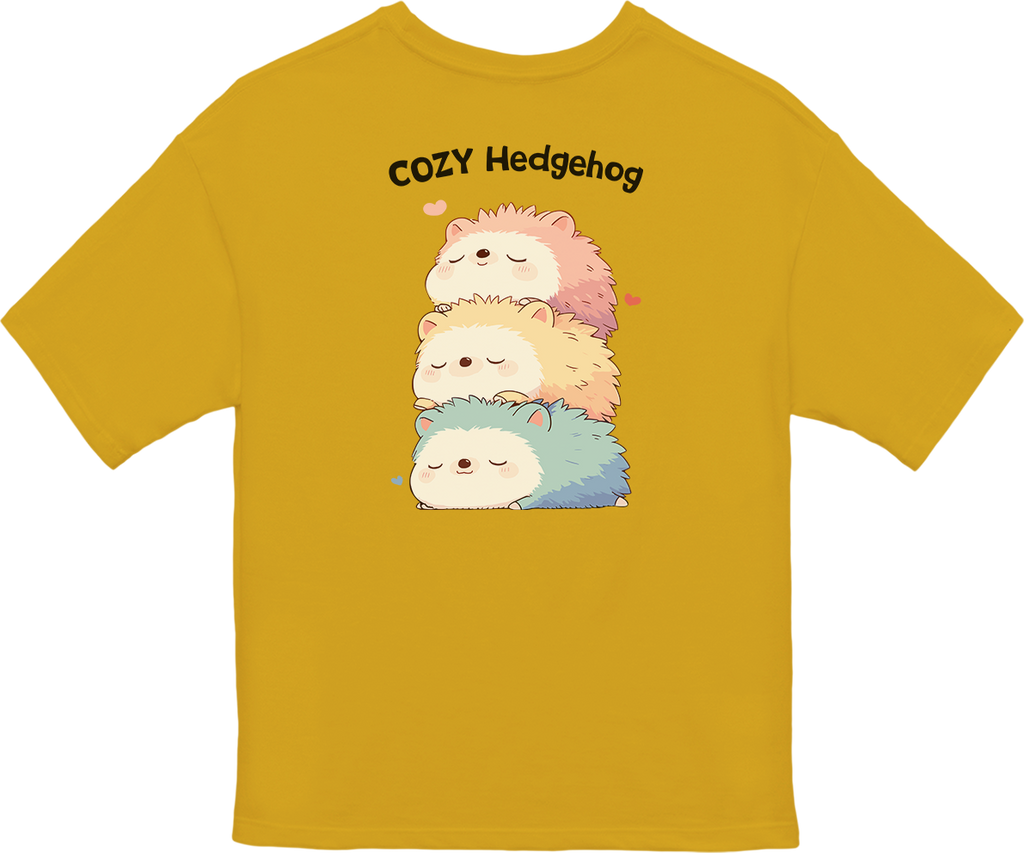 100%纯棉超大T恤 | Kawaii-Hedgehog-003
