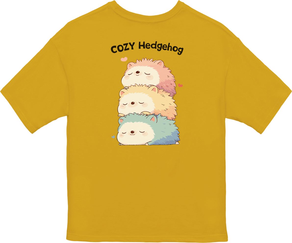 100%纯棉超大T恤 | Kawaii-Hedgehog-003