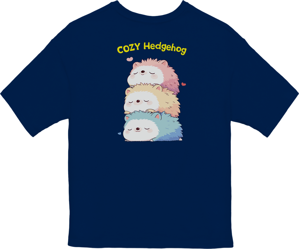 100%纯棉超大T恤 | Kawaii-Hedgehog-003
