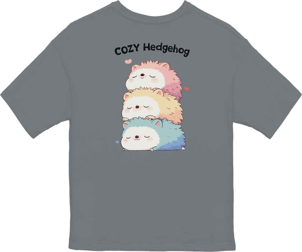 100%纯棉超大T恤 | Kawaii-Hedgehog-003