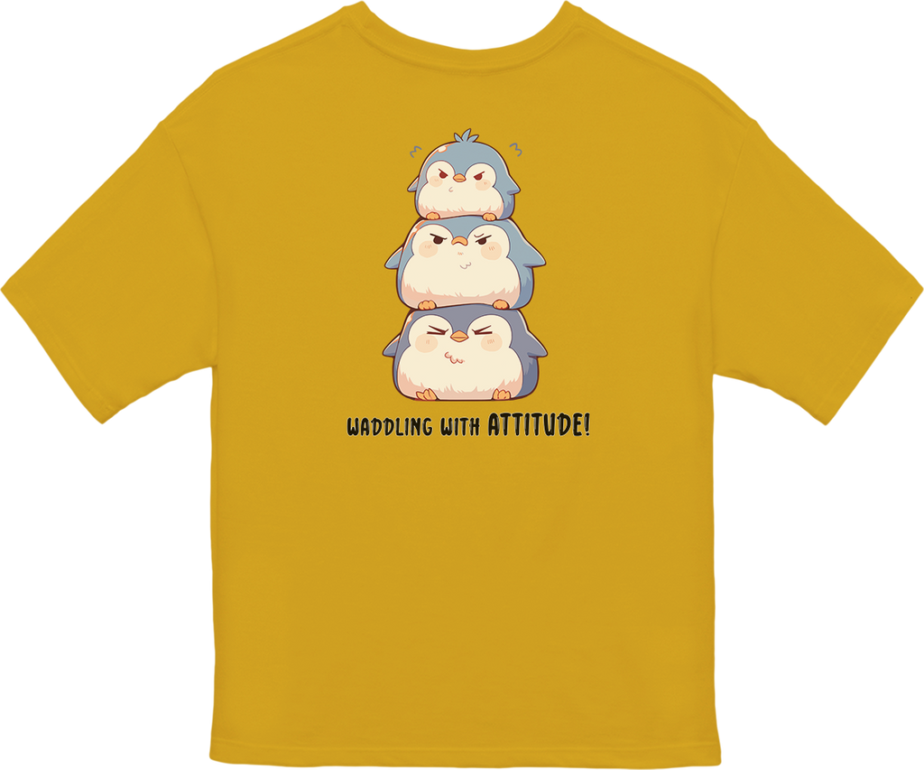 100%纯棉超大T恤 | Kawaii-Penguin-001