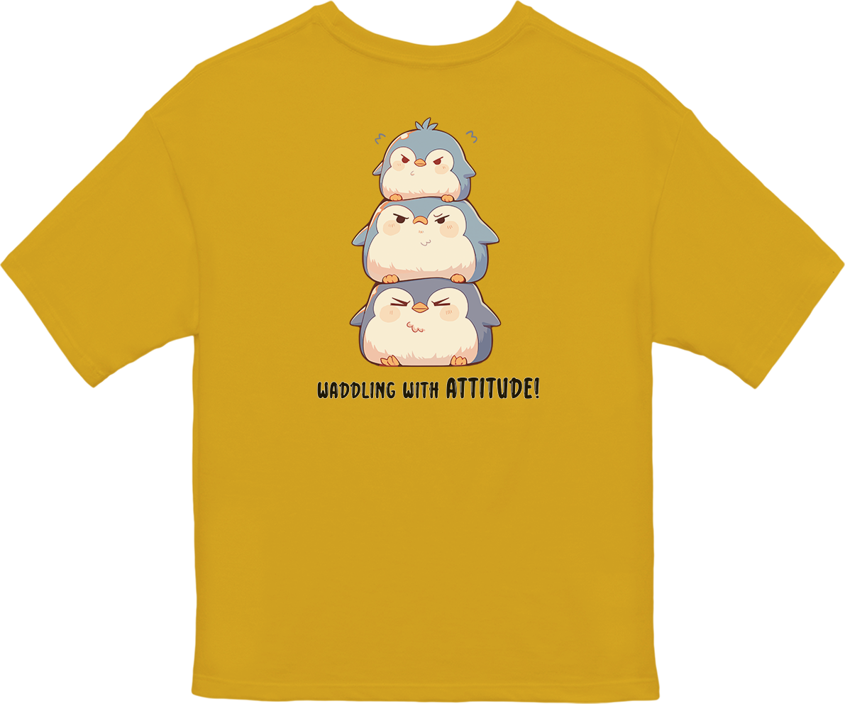 100%纯棉超大T恤 | Kawaii-Penguin-001