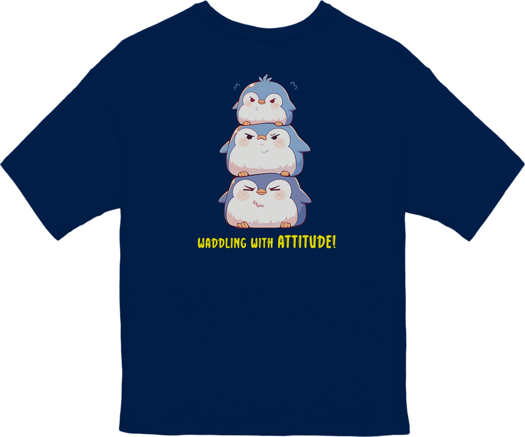 100%纯棉超大T恤 | Kawaii-Penguin-001