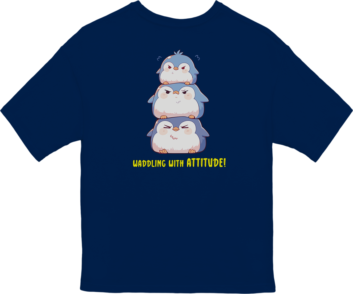 100%纯棉超大T恤 | Kawaii-Penguin-001