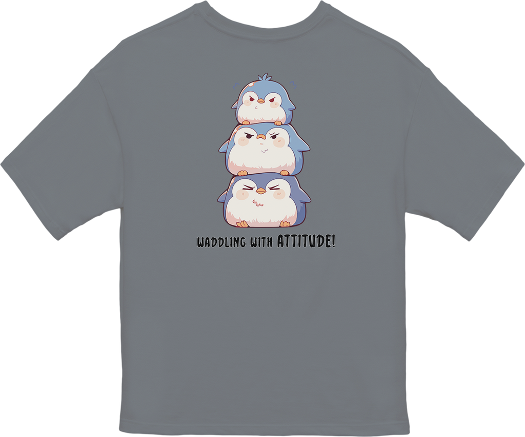 100%纯棉超大T恤 | Kawaii-Penguin-001