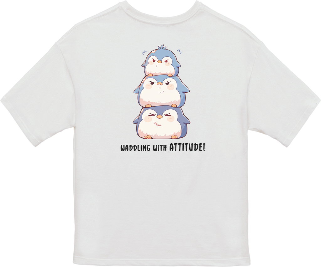 100%纯棉超大T恤 | Kawaii-Penguin-001