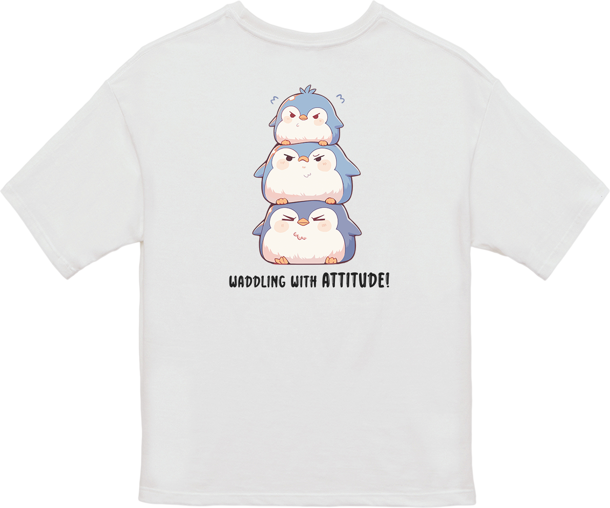100%纯棉超大T恤 | Kawaii-Penguin-001