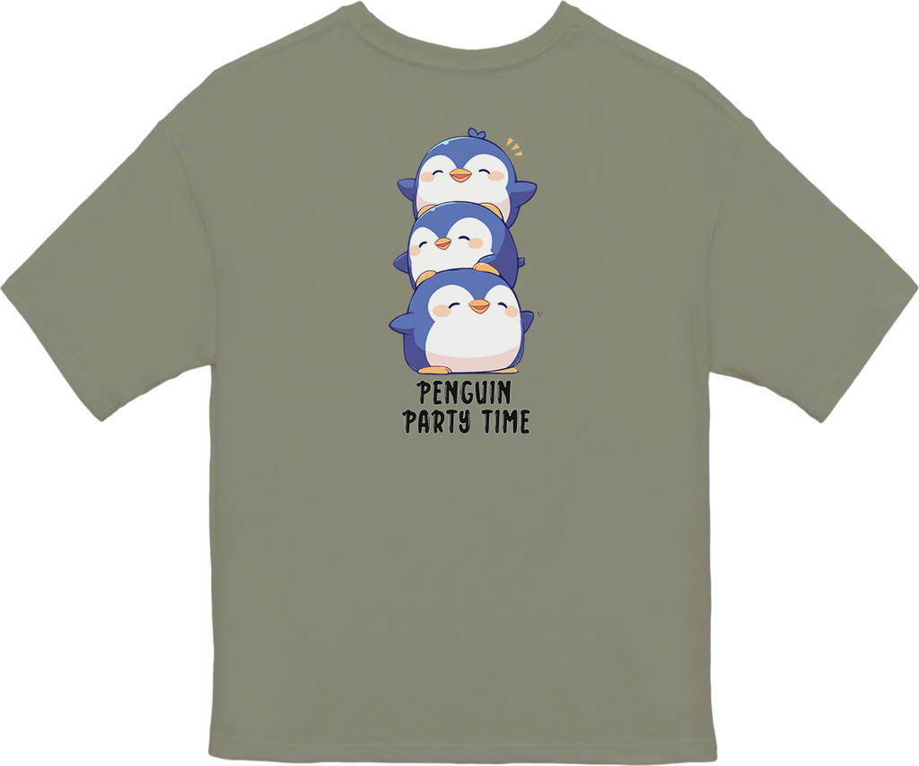100%纯棉超大T恤 | Kawaii-Penguin-002