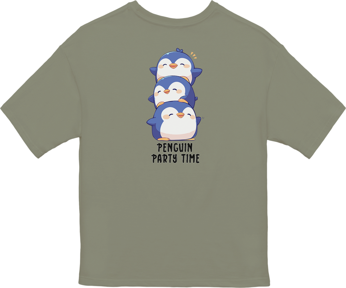 100%纯棉超大T恤 | Kawaii-Penguin-002