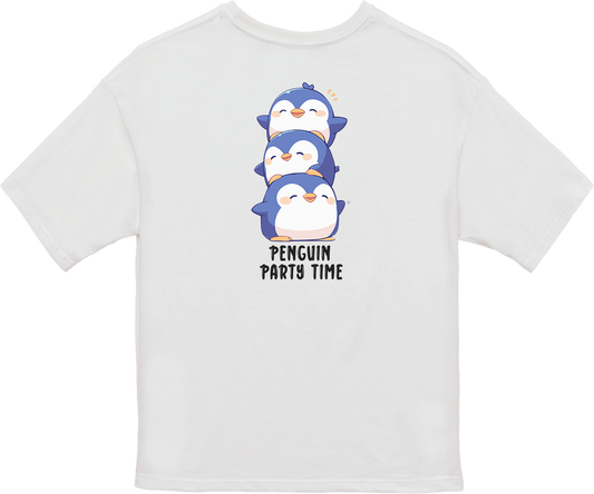 100% Cotton Oversized Tee | Kawaii-Penguin-002