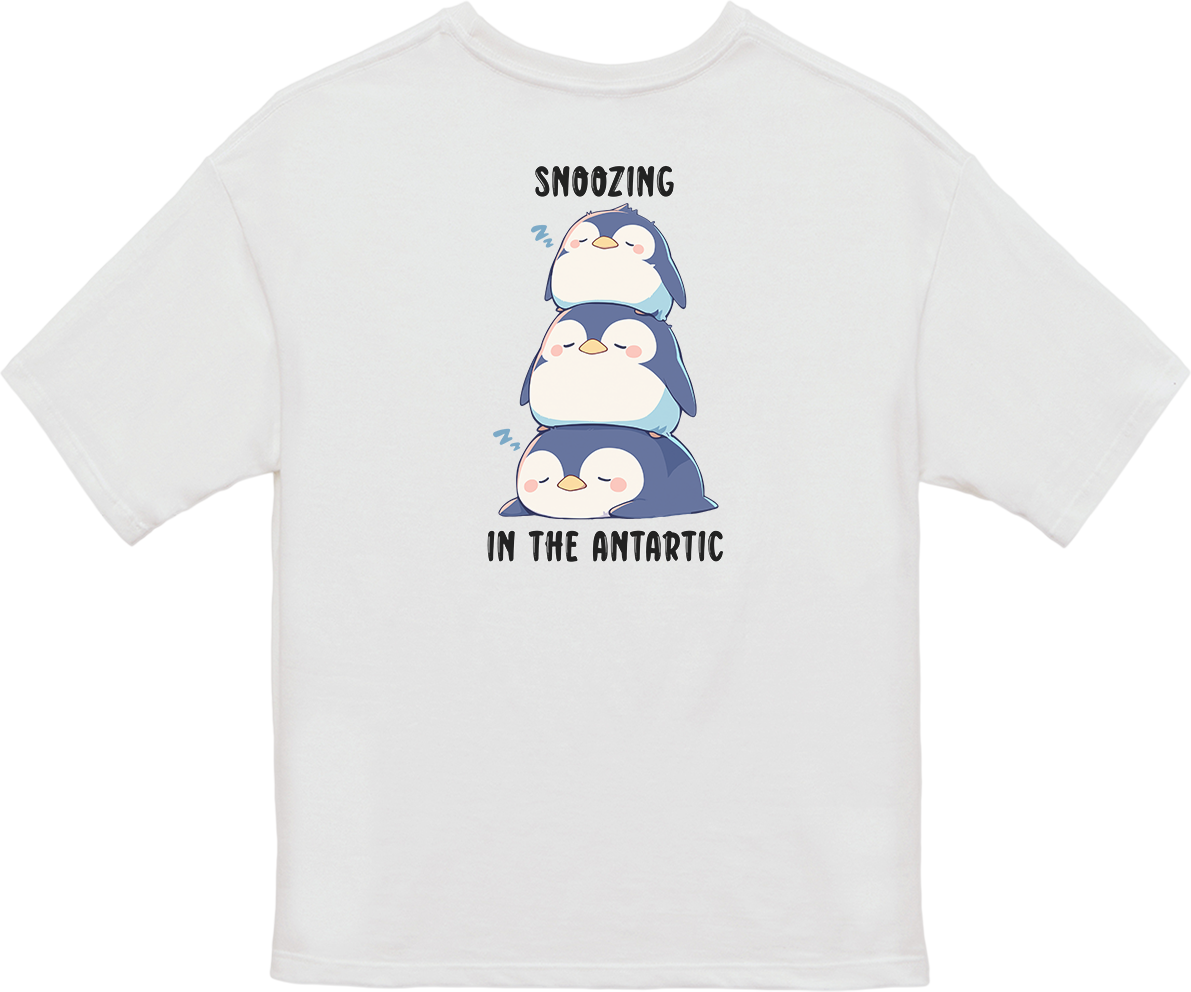 100% Cotton Oversized Tee | Kawaii-Penguin-003