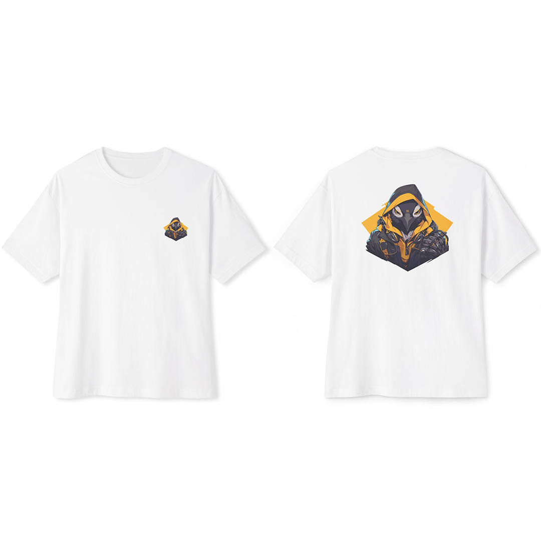 100% Cotton Oversized Tee | Mascot-Penguin-004