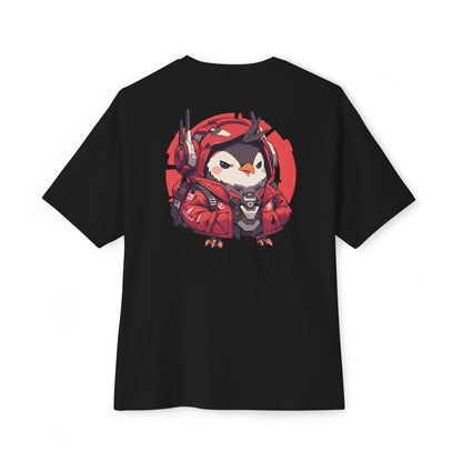 100% Cotton Oversized Tee | Mascot-Penguin-009