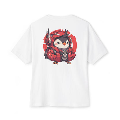 100% Cotton Oversized Tee | Mascot-Penguin-009