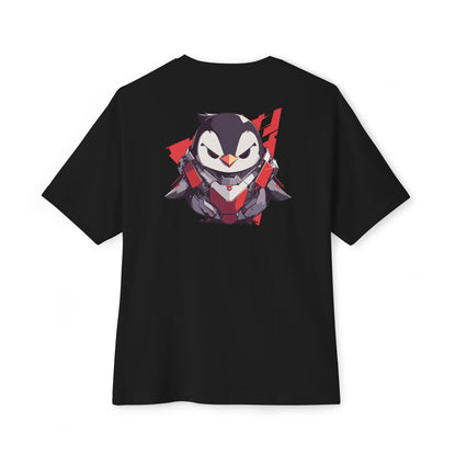 100% Cotton Oversized Tee | Mascot-Penguin-010