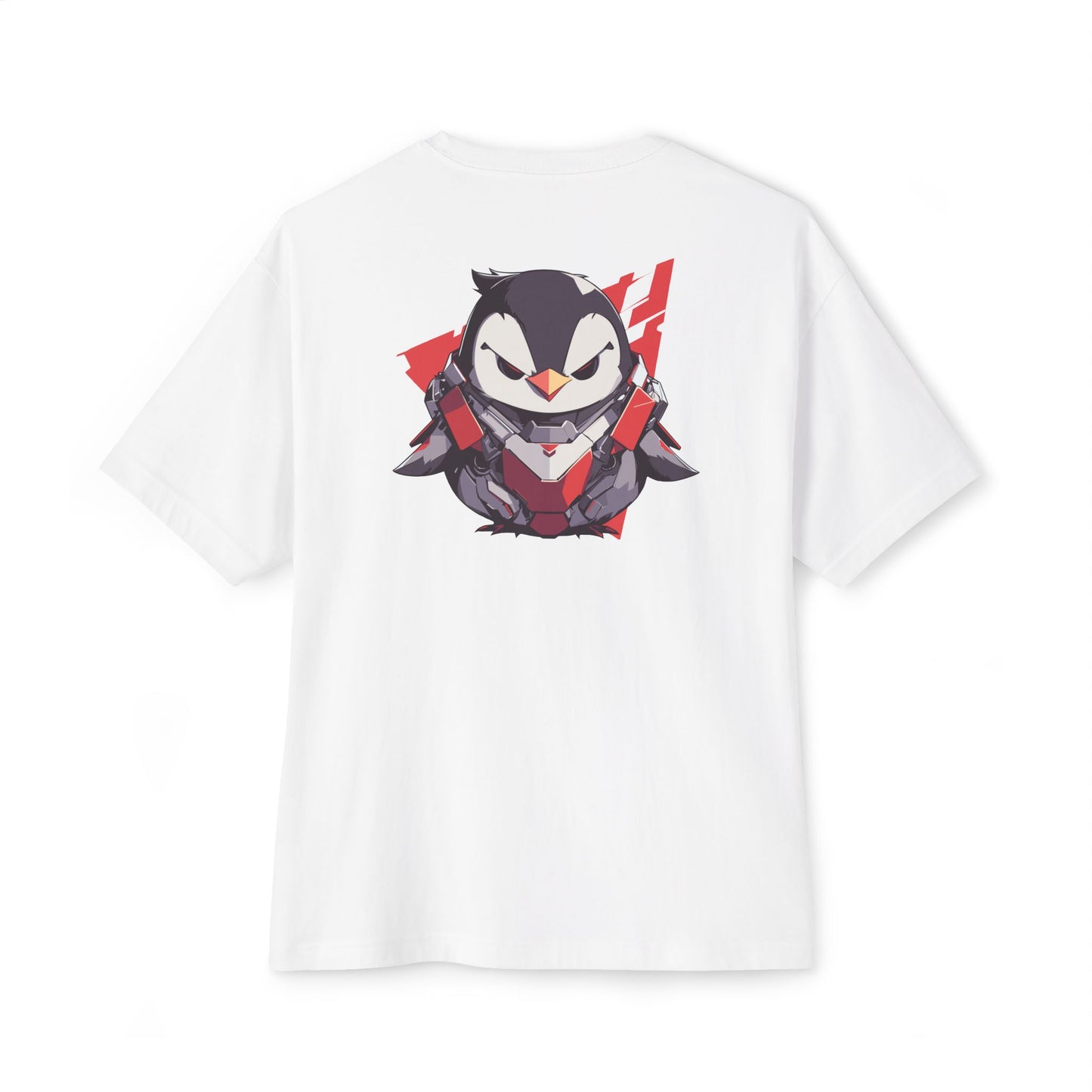 100% Cotton Oversized Tee | Mascot-Penguin-010