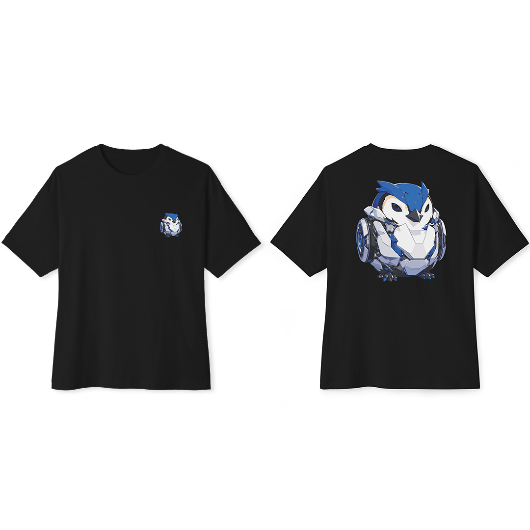 100% Cotton Oversized Tee | Mascot-Penguin-012