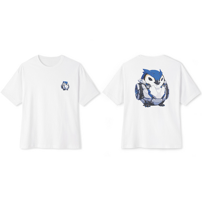 100% Cotton Oversized Tee | Mascot-Penguin-012