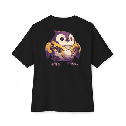 100% Cotton Oversized Tee | Mascot-Penguin-013