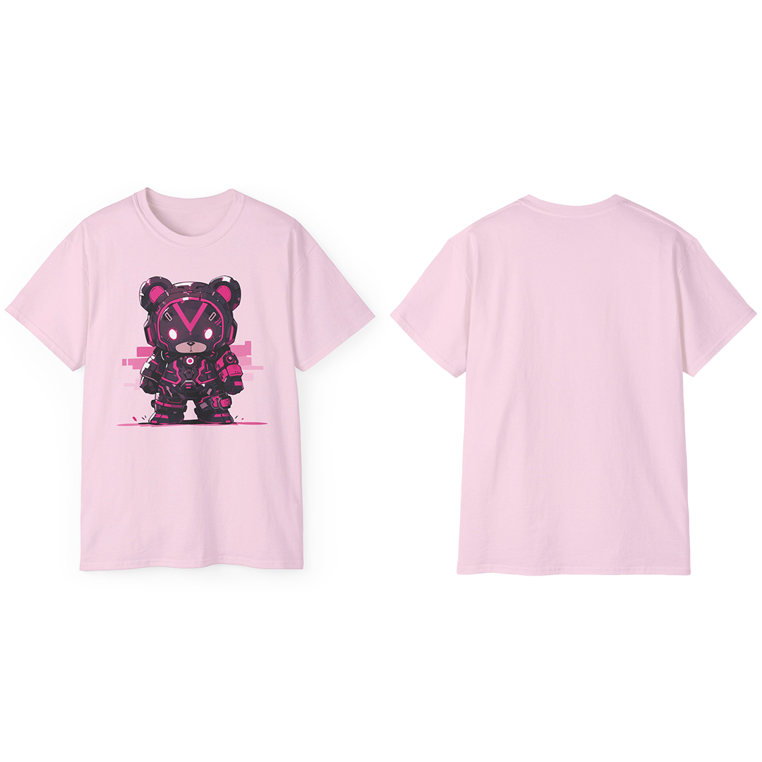 100% Cotton Short Sleeve Tee | Mascot-Bear-002