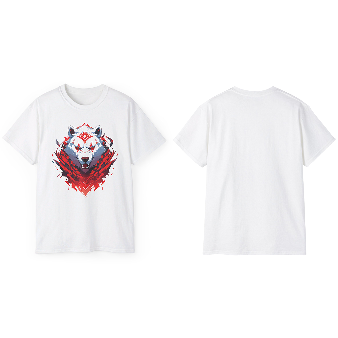 100% Cotton Short Sleeve Tee | Mascot-Bear-010