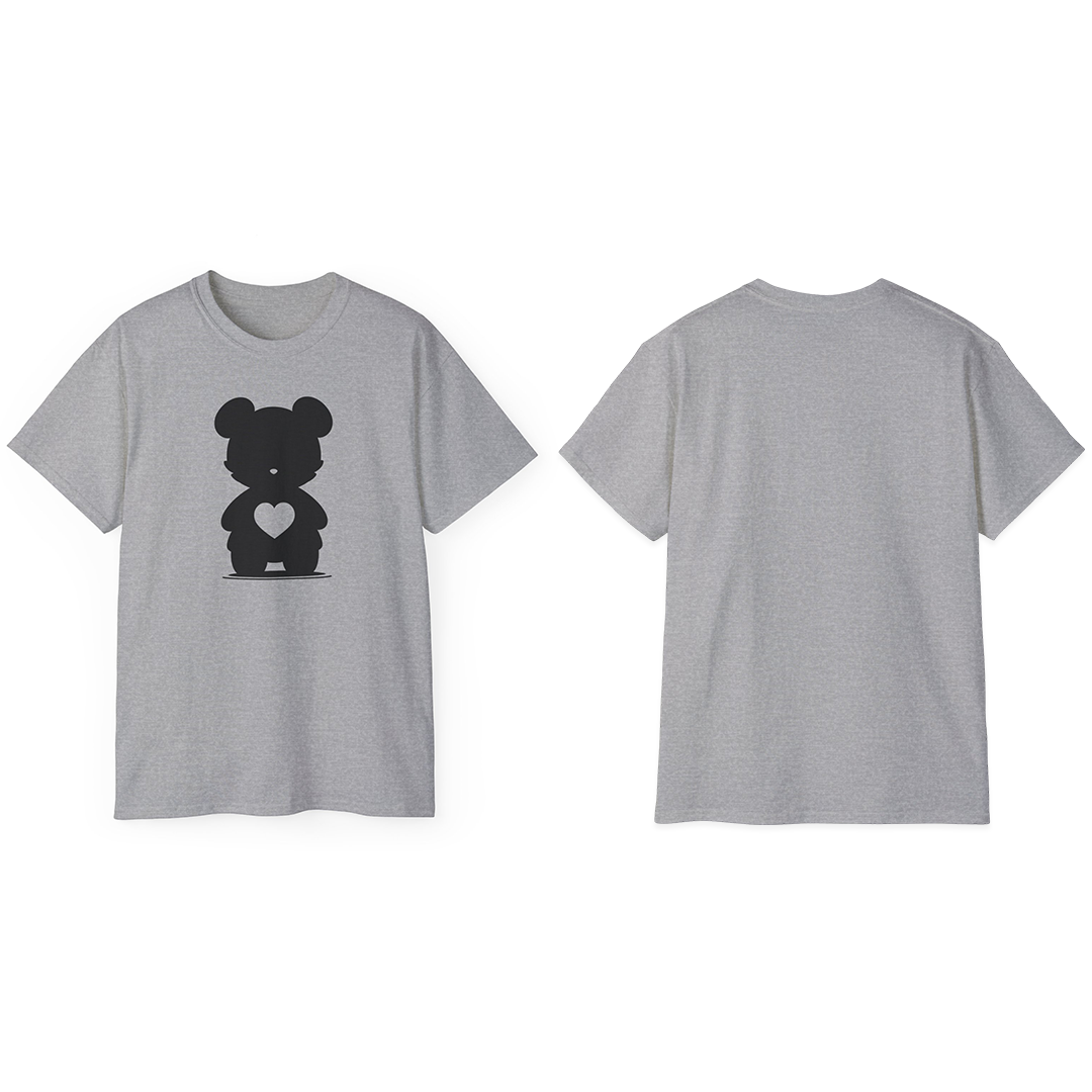 100% Cotton Short Sleeve Tee | Minimalism-Bear-004