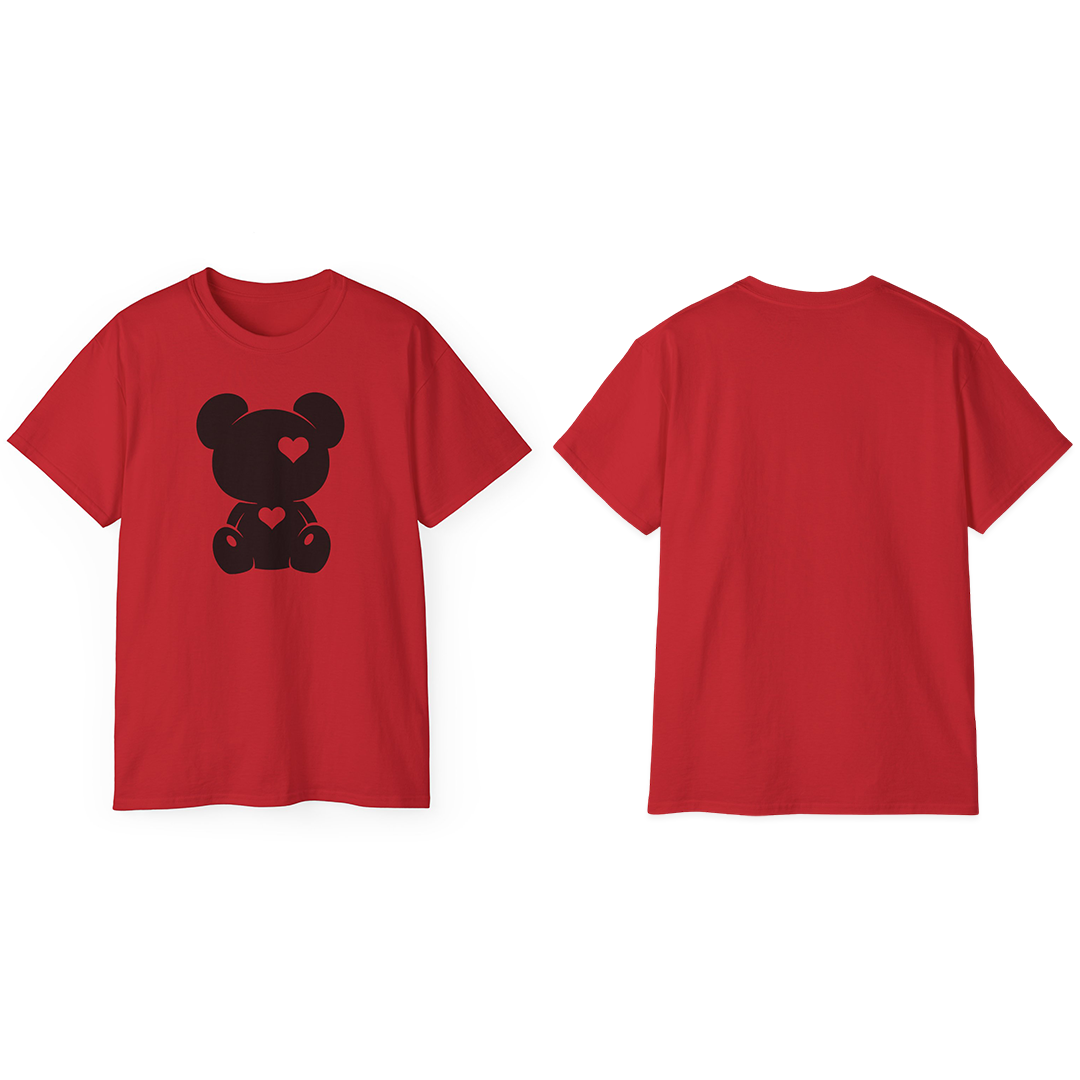 100% Cotton Short Sleeve Tee | Minimalism-Bear-006