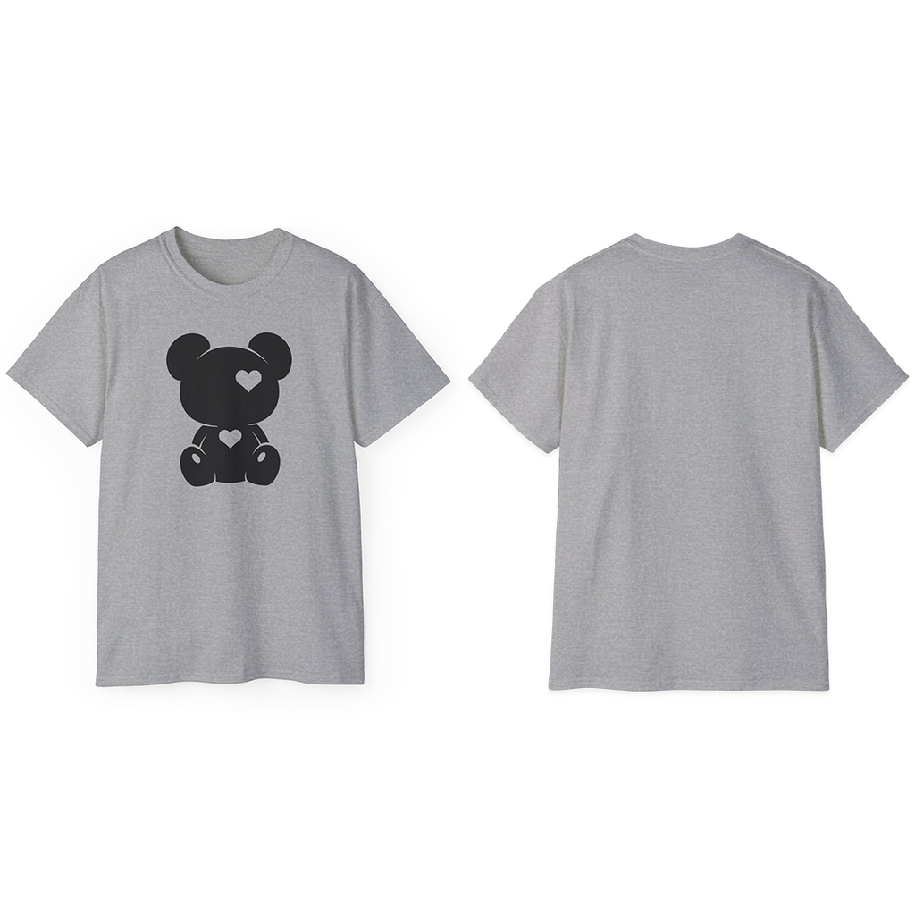 100% Cotton Short Sleeve Tee | Minimalism-Bear-006