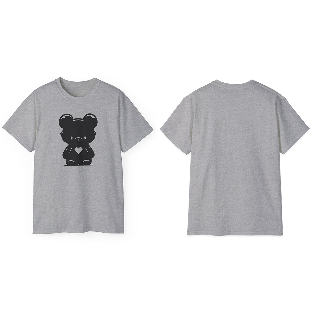 100% Cotton Short Sleeve Tee | Minimalism-Bear-007