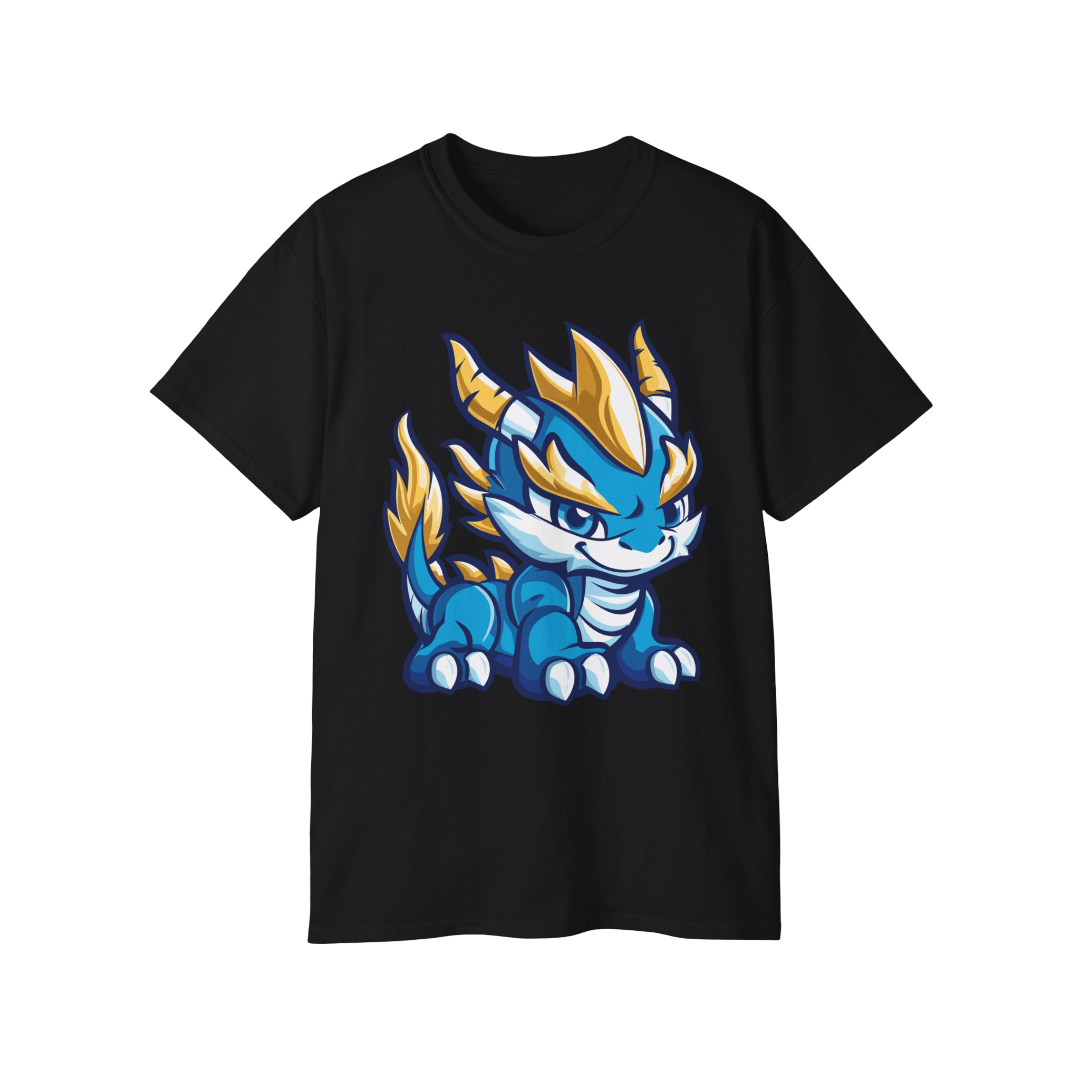 100% Cotton Short Sleeve Tee | Kawaii-Dragon-001