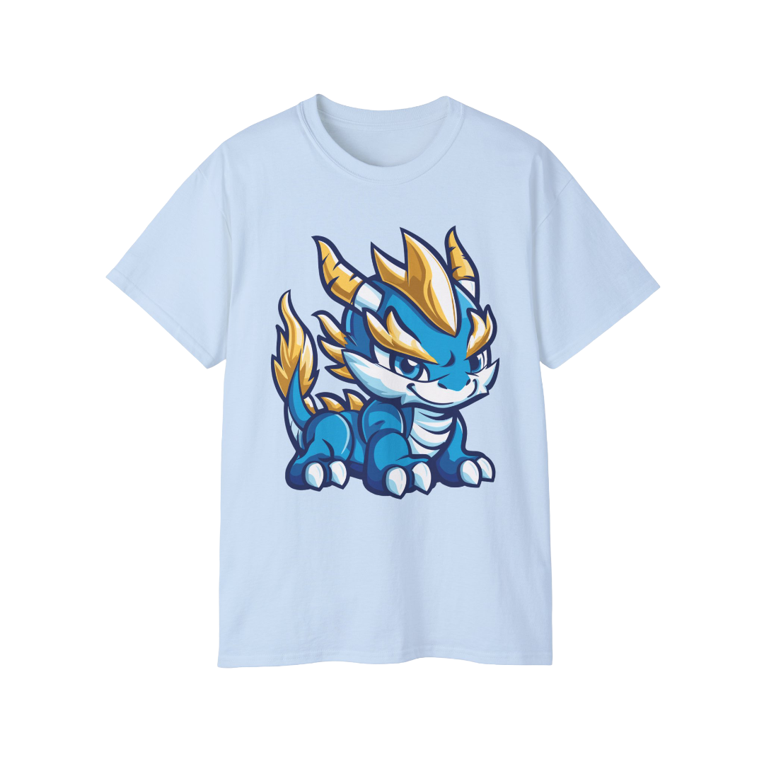 100% Cotton Short Sleeve Tee | Kawaii-Dragon-001