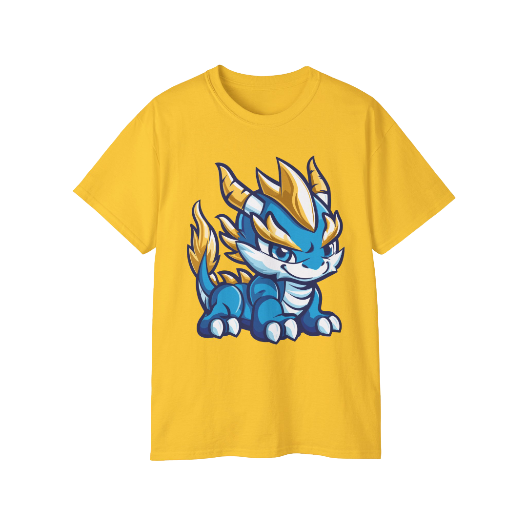 100% Cotton Short Sleeve Tee | Kawaii-Dragon-001