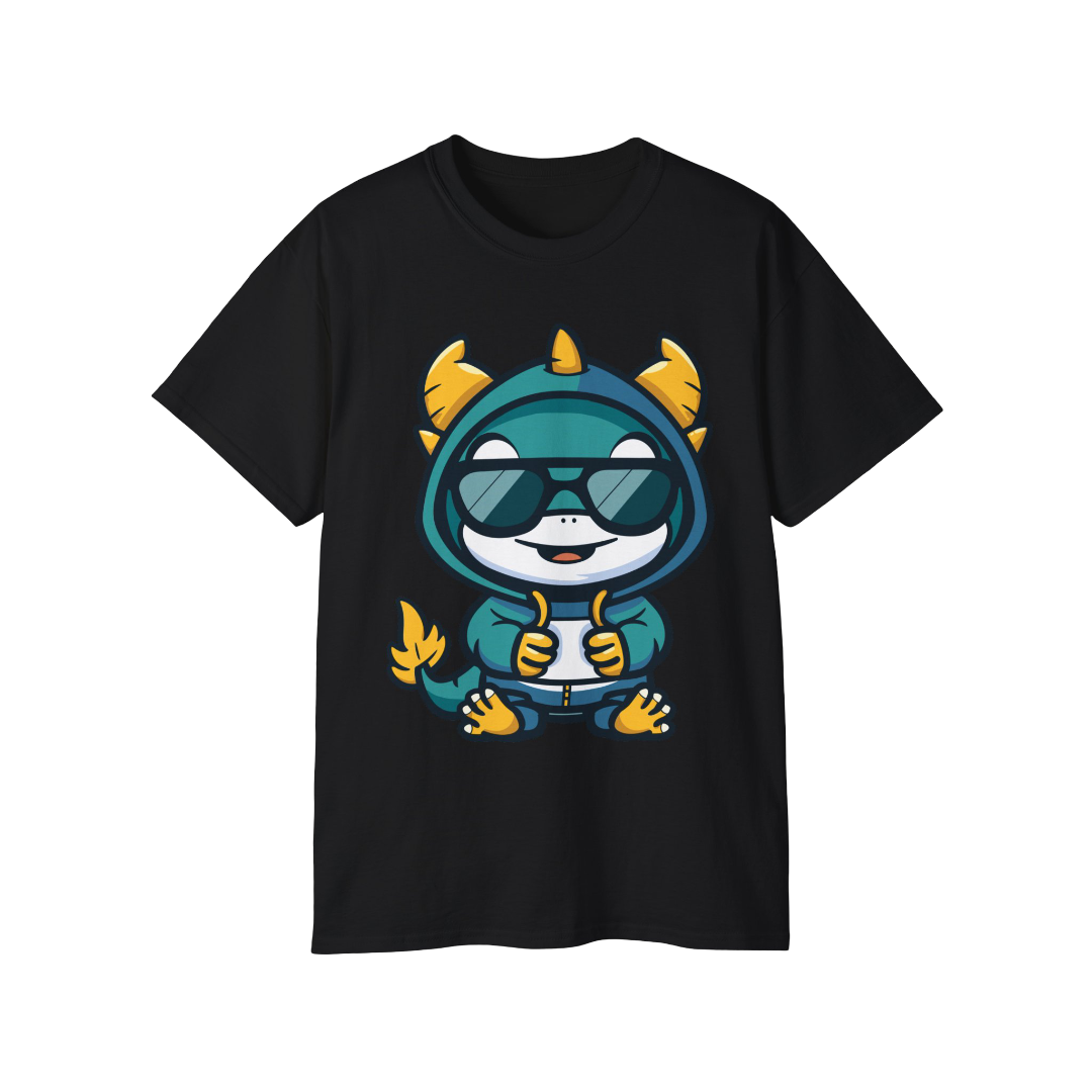 100% Cotton Short Sleeve Tee | Kawaii-Dragon-002