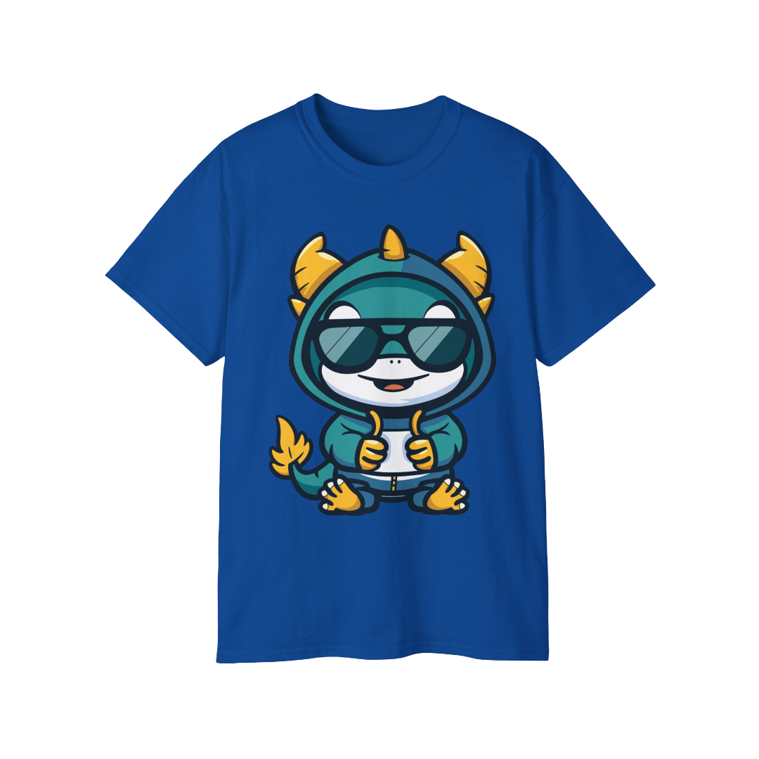 100% Cotton Short Sleeve Tee | Kawaii-Dragon-002