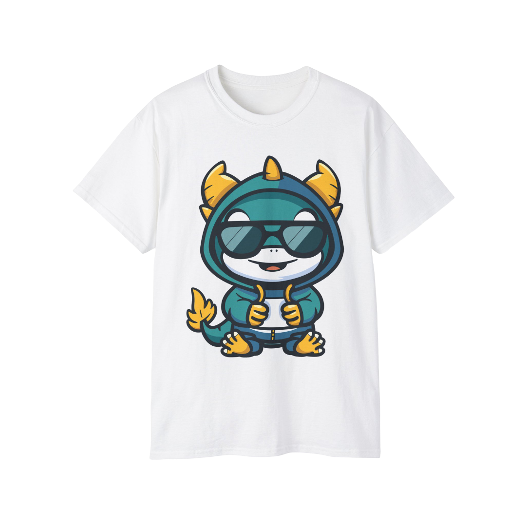 100% Cotton Short Sleeve Tee | Kawaii-Dragon-002