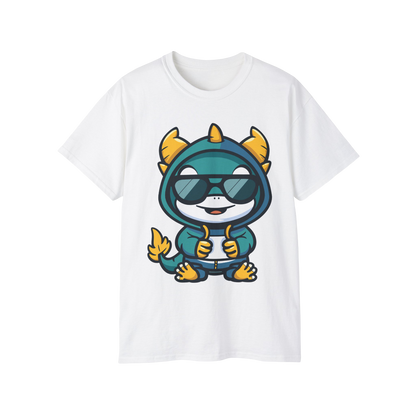 100% Cotton Short Sleeve Tee | Kawaii-Dragon-002