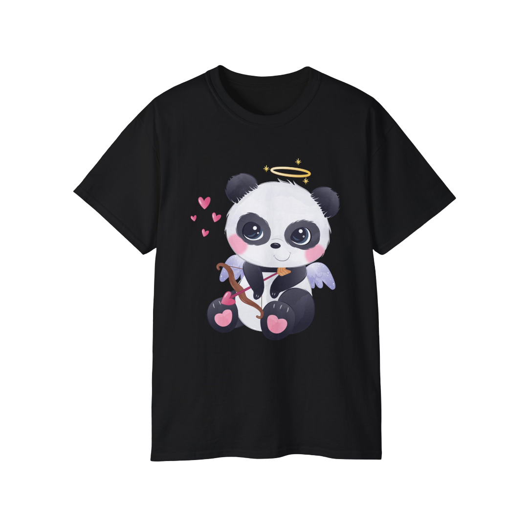 100% Cotton Short Sleeve Tee | Kawaii-Panda-003