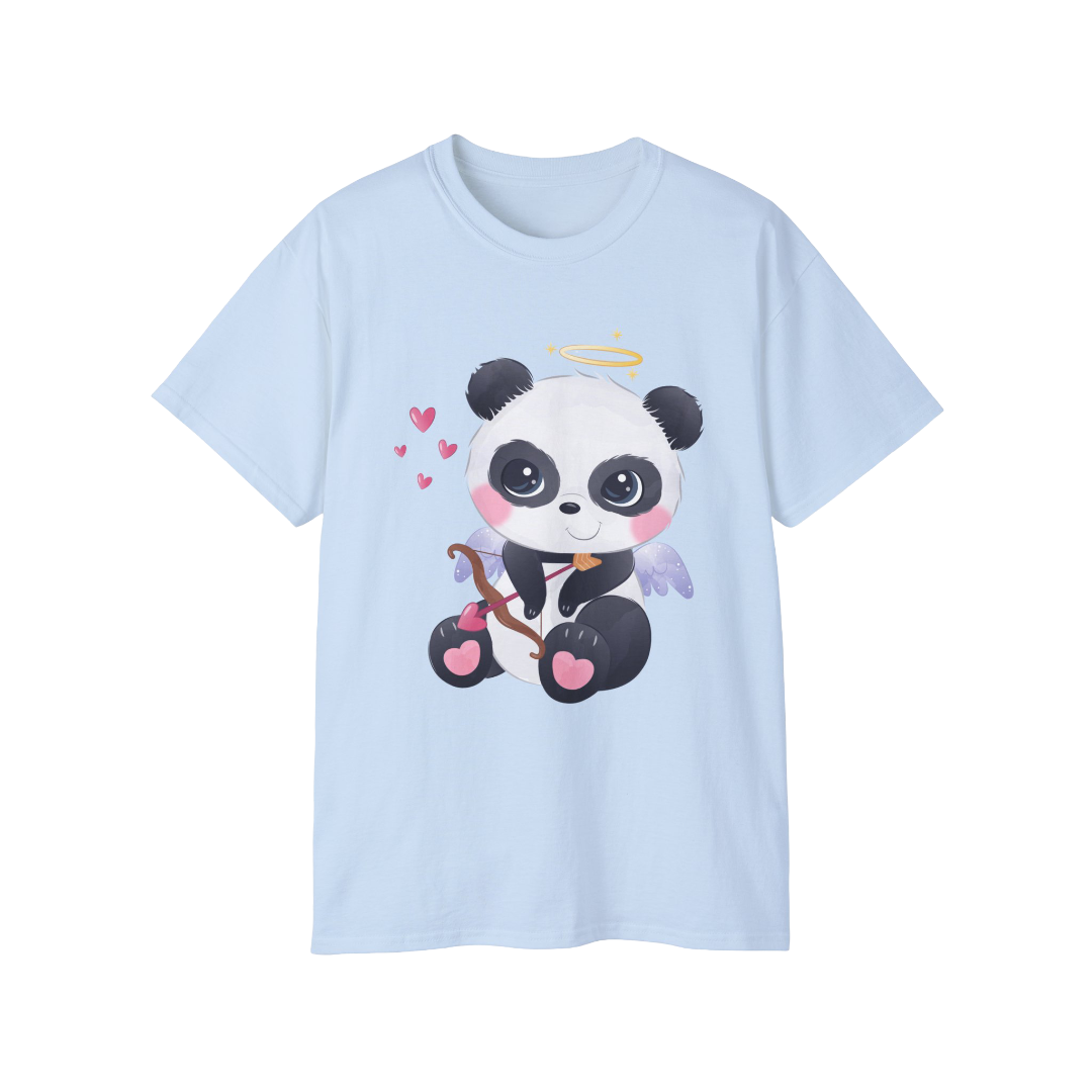 100% Cotton Short Sleeve Tee | Kawaii-Panda-003