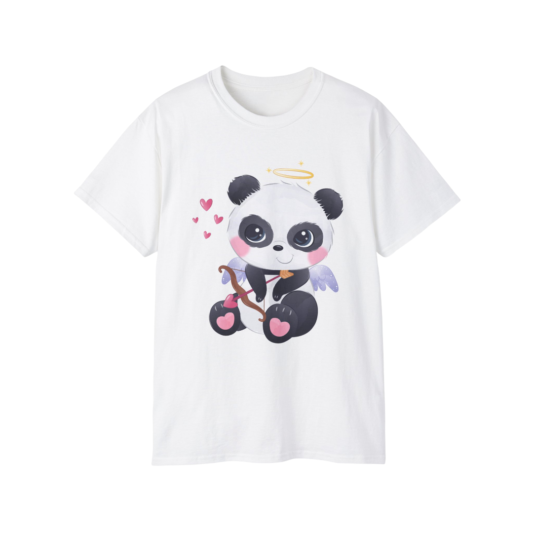 100% Cotton Short Sleeve Tee | Kawaii-Panda-003