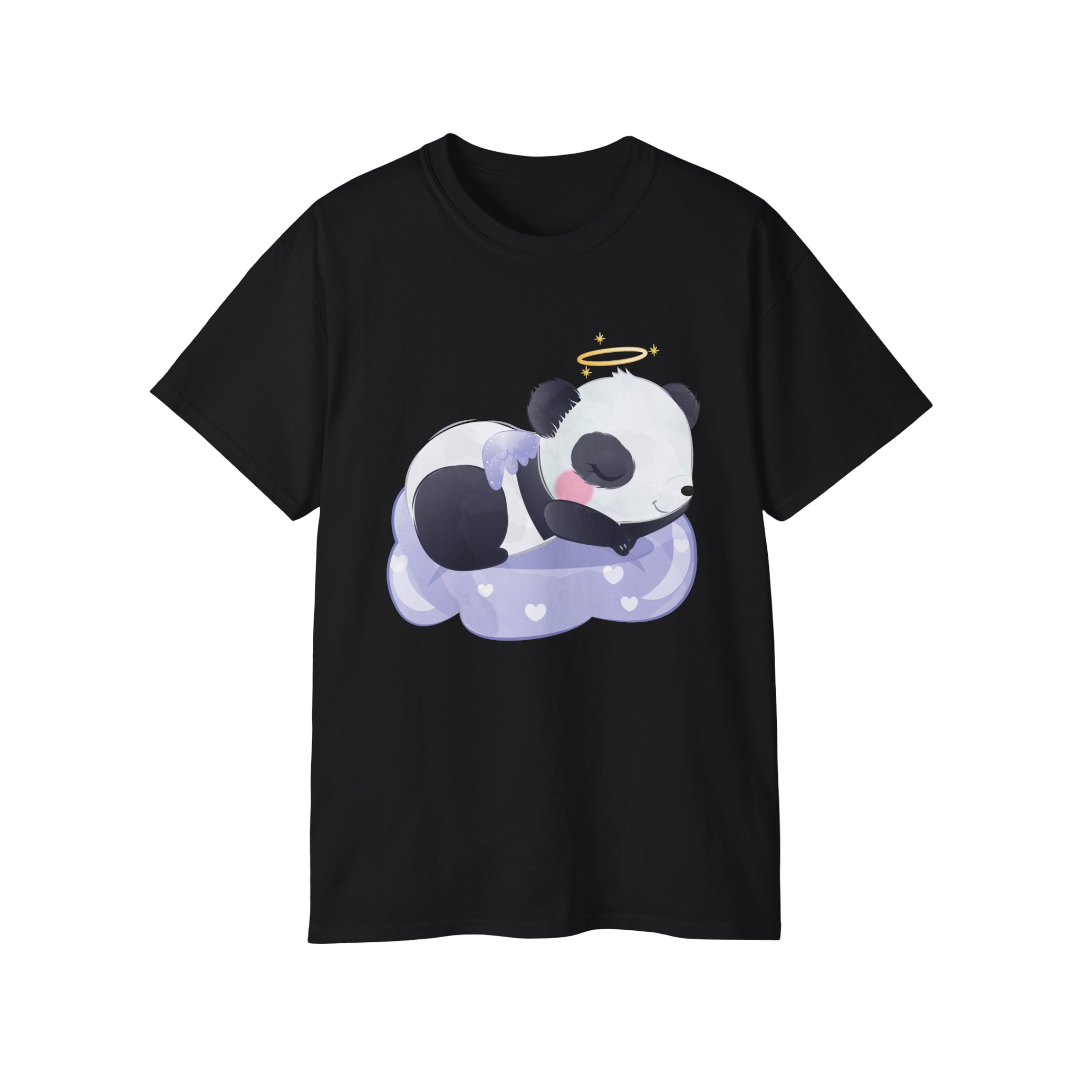 100% Cotton Short Sleeve Tee | Kawaii-Panda-005