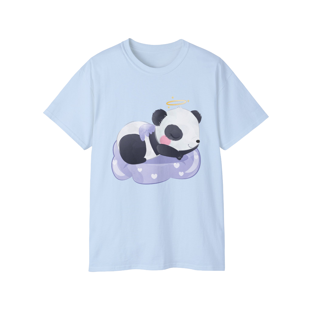 100% Cotton Short Sleeve Tee | Kawaii-Panda-005