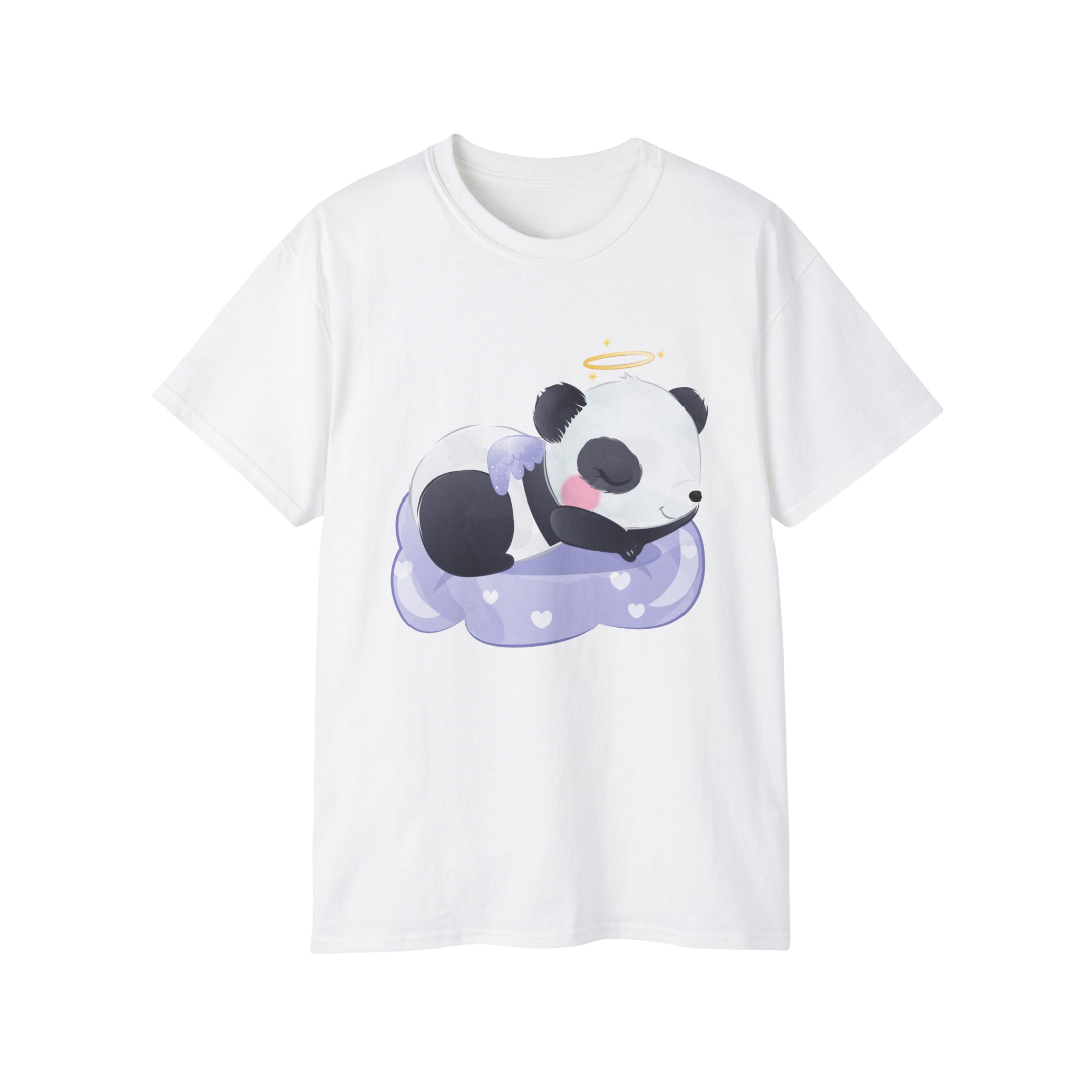 100% Cotton Short Sleeve Tee | Kawaii-Panda-005