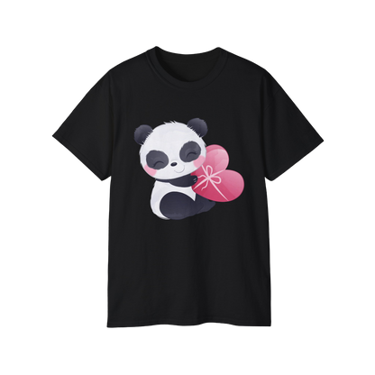 100% Cotton Short Sleeve Tee | Kawaii-Panda-006